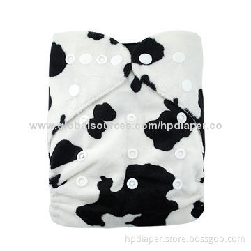Reusable Cloth Diaper with Suede Cloth Inner
